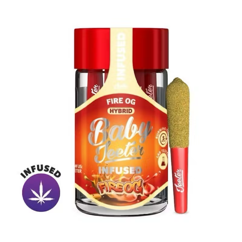 Baby Jeeter – Fire OG Infused Pre-Rolls | Hybrid | 5-Pack