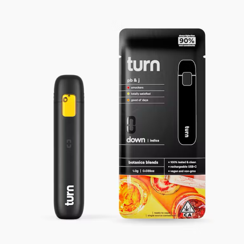 Turn – PB & J | 1.0g AIO Vape | Down (Indica)